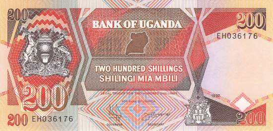 Uganda 200 Shilling 1997 p.32b